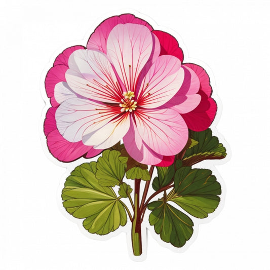 Set 12 bucati, Sticker decorativ, Floare de muscata, Rezistent la apa, NO2949, 6 cm, Multicolor