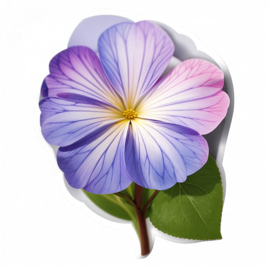 Set 12 bucati, Sticker decorativ, Floare de vinca, Rezistent la apa, NO3388, 6 cm, Multicolor