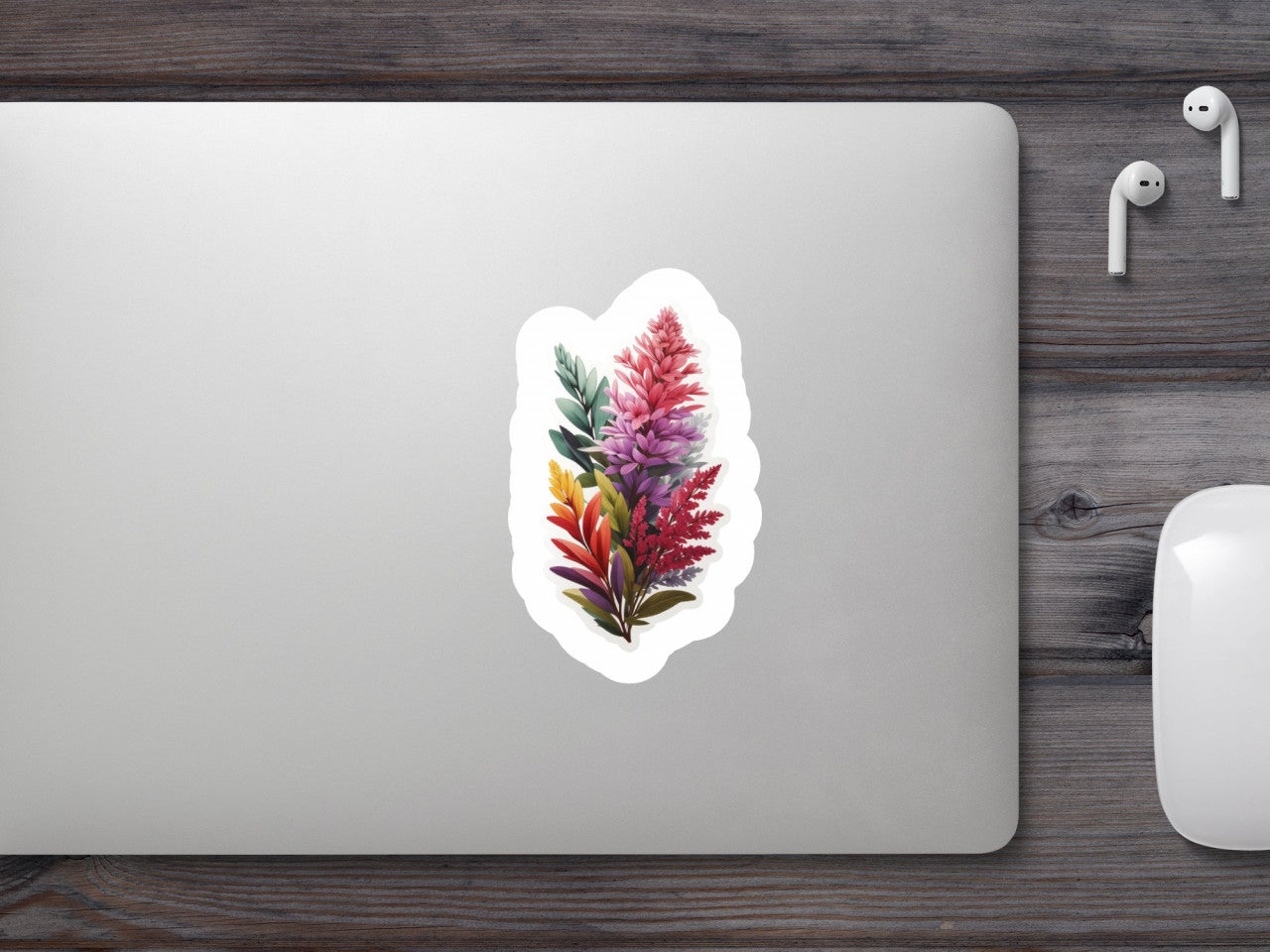 Set 12 bucati, Sticker decorativ, Floare heather, Rezistent la apa, NO3028, 6 cm, Multicolor