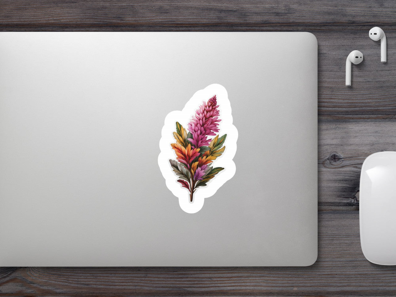 Set 12 bucati, Sticker decorativ, Floare heather, Rezistent la apa, NO3029, 6 cm, Multicolor