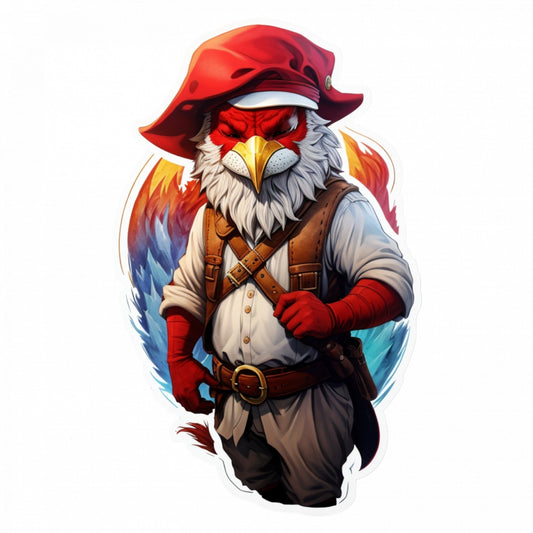 Set 12 bucati, Sticker decorativ, Goblin Redcap cu rucsac, Rezistent la apa, NO3478, 6 cm, Multicolor