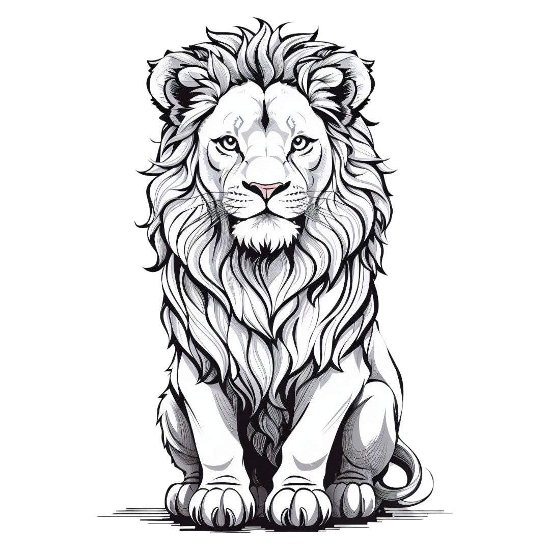 Set 12 bucati, Sticker decorativ, Leu grafic, Rezistent la apa, NO4025, 6 cm, Multicolor