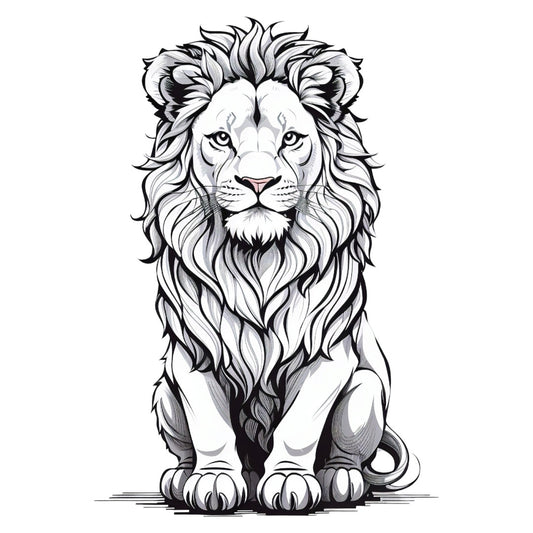 Set 12 bucati, Sticker decorativ, Leu grafic, Rezistent la apa, NO4025, 6 cm, Multicolor