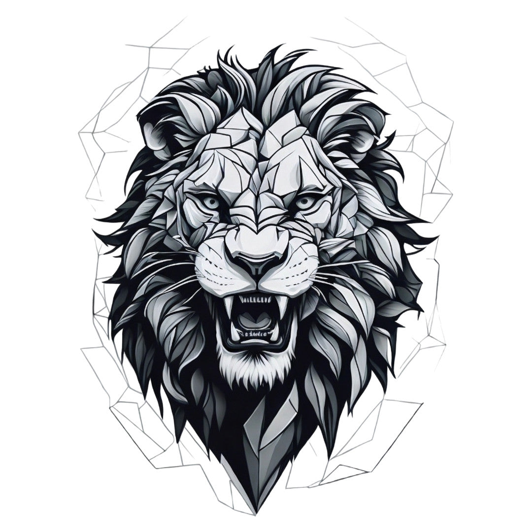 Set 12 bucati, Sticker decorativ, Leul de piatra, Rezistent la apa, NO4140, 6 cm, Multicolor