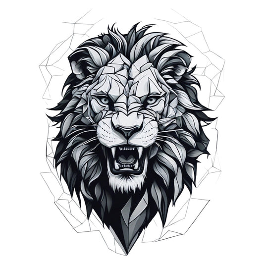 Set 12 bucati, Sticker decorativ, Leul de piatra, Rezistent la apa, NO4140, 6 cm, Multicolor