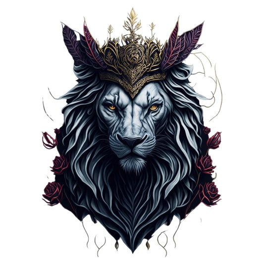 Set 12 bucati, Sticker decorativ, Leul incoronat, Rezistent la apa, NO4205, 6 cm, Multicolor