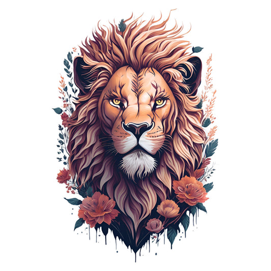 Set 12 bucati, Sticker decorativ, Leul tatuat, Rezistent la apa, NO3867, 6 cm, Multicolor