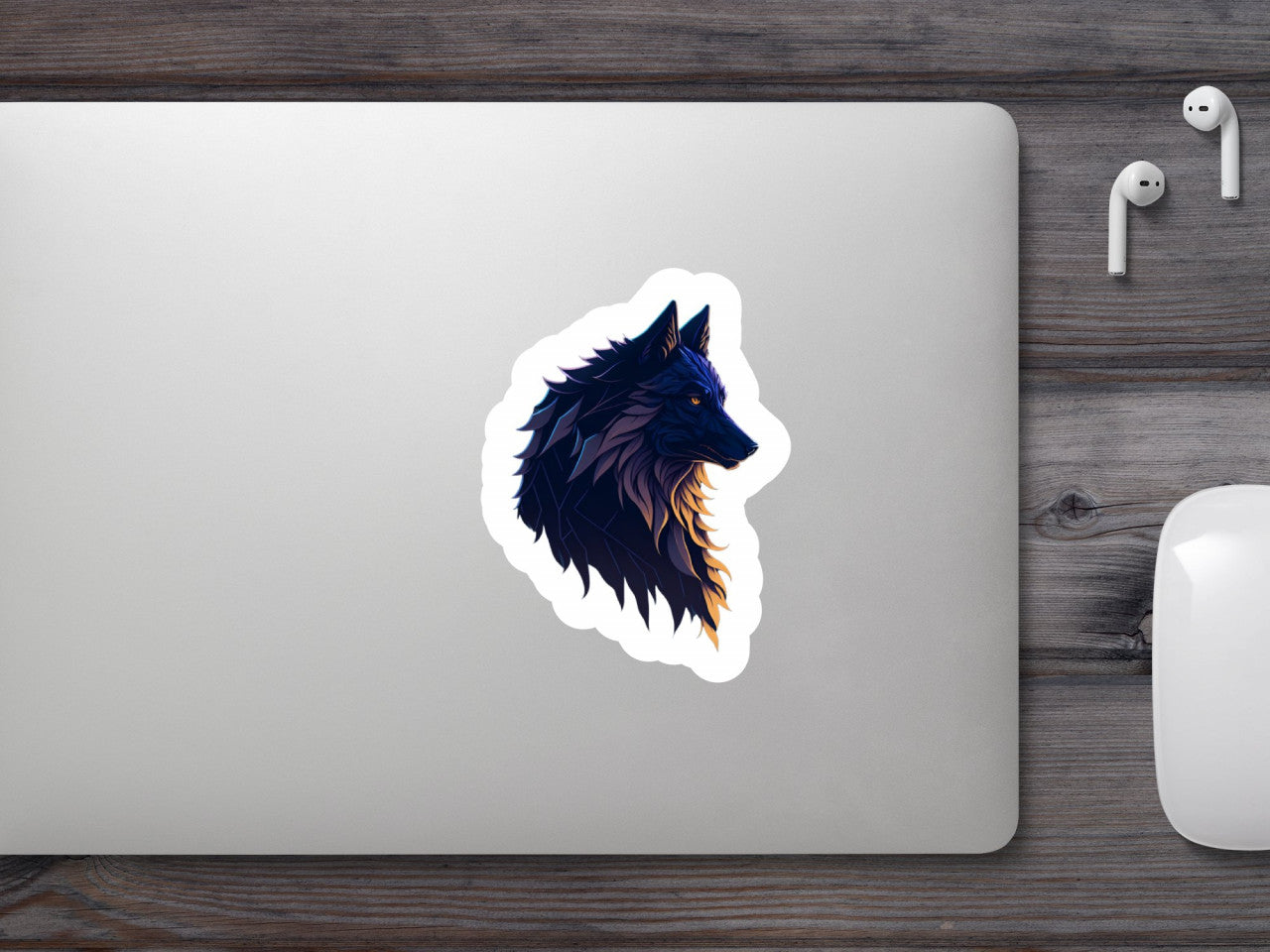 Set 12 bucati, Sticker decorativ, Lup, Rezistent la apa, NO3933, 6 cm, Multicolor