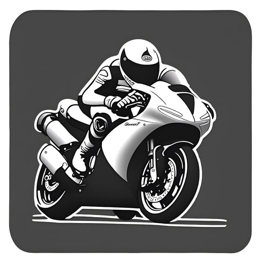Set 12 bucati, Sticker decorativ, Motocross , Rezistent la apa, NO4212, 6 cm, Multicolor