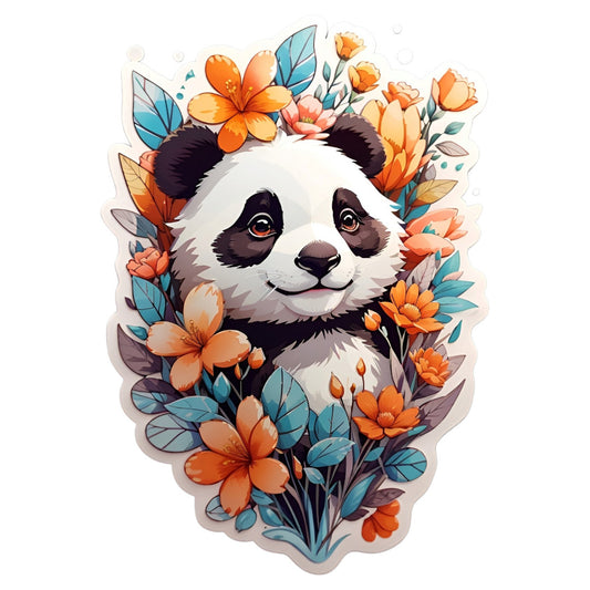 Set 12 bucati, Sticker decorativ, Pabda in flori, Rezistent la apa, NO4239, 6 cm, Multicolor