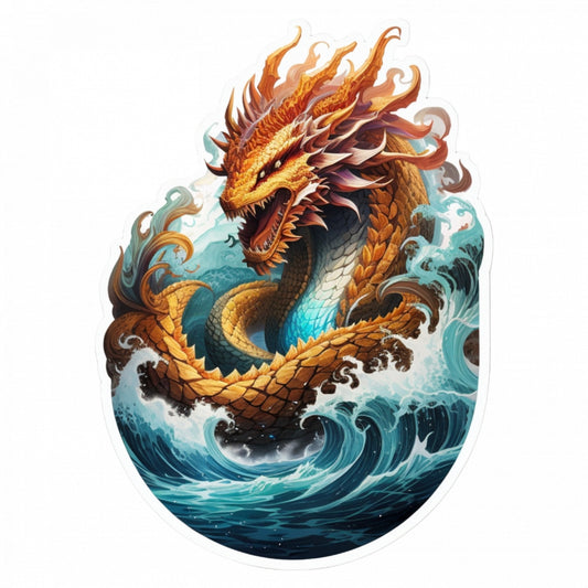 Set 12 bucati, Sticker decorativ, Personaj mitologic acvatic Charibda,, Rezistent la apa, NO2716, 6 cm, Multicolor