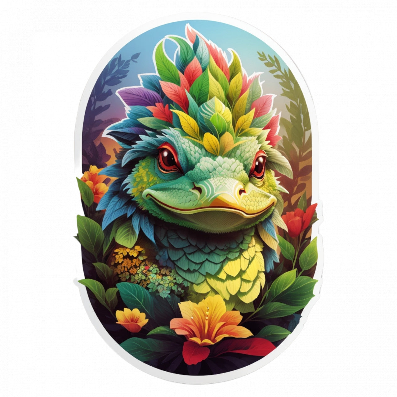 Set 12 bucati, Sticker decorativ, Personaj mitologic Kappa cap, Rezistent la apa, NO3111, 6 cm, Multicolor