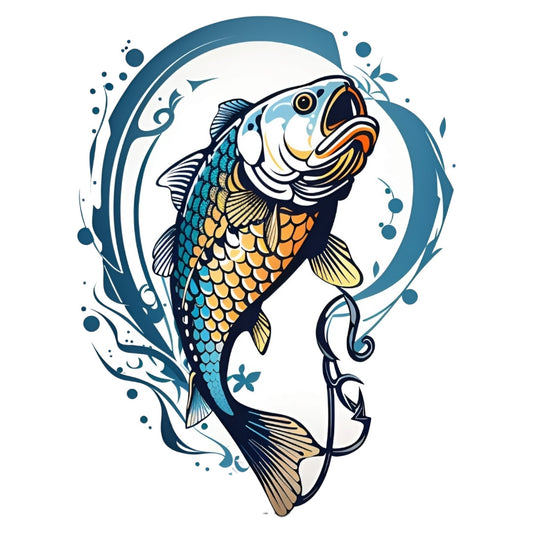 Set 12 bucati, Sticker decorativ, Pestisorul auriu, Rezistent la apa, NO4131, 6 cm, Multicolor