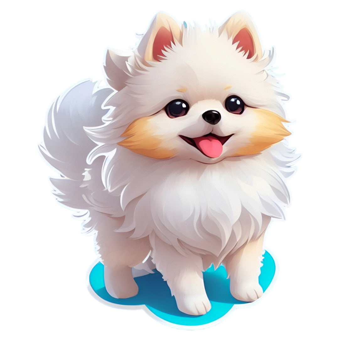 Set 12 bucati, Sticker decorativ, Pisicuta fulgulet, Rezistent la apa, NO4235, 6 cm, Multicolor