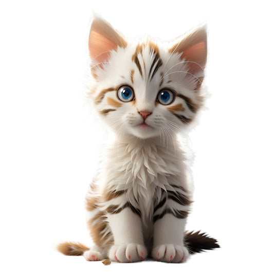 Set 12 bucati, Sticker decorativ, Pisicuta, Rezistent la apa, NO3913, 6 cm, Multicolor