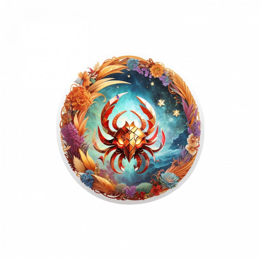 Set 12 bucati, Sticker decorativ, Scorpion simbol zodia scorpion, Rezistent la apa, NO2674, 6 cm, Multicolor