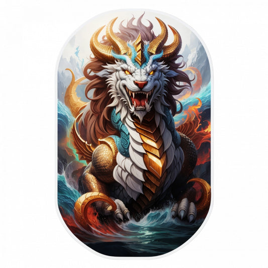 Set 12 bucati, Sticker decorativ, Typhon personaj mitologic, Rezistent la apa, NO3682, 6 cm, Multicolor