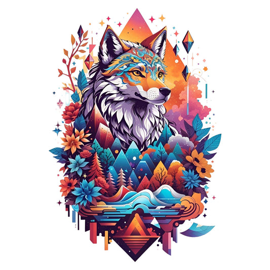 Set 12 bucati, Sticker decorativ, Vulpea stapana, Rezistent la apa, NO4126, 6 cm, Multicolor