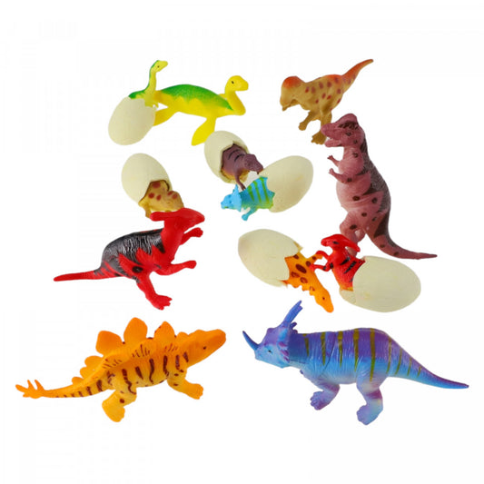 Set 12 Figurine, Pui de Dinozaur, 6.5-10 cm, Multicolor