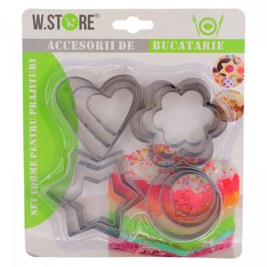 Set 12 forme pentru prajituri, 4 - 6 cm, Argintiu