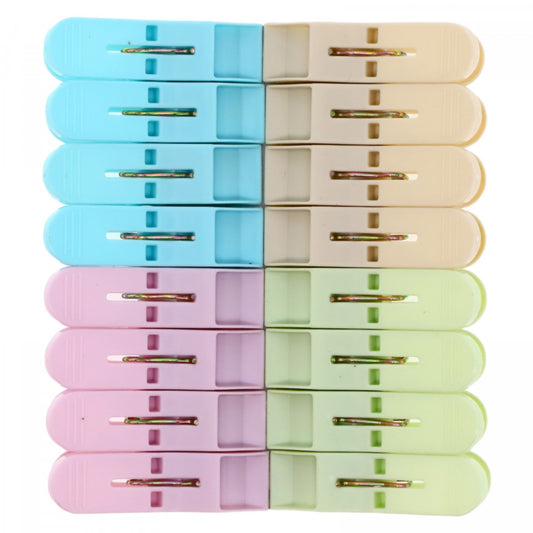 Set 16 Carlige rufe, Plastic, 6.5 cm, Multicolor