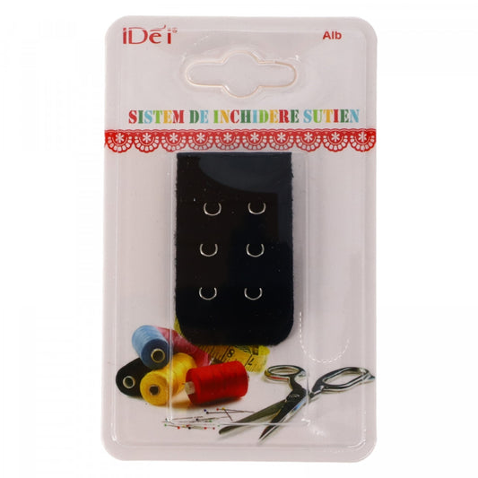 Set 2 accesorii pentru sutien, 2 randuri, Negru