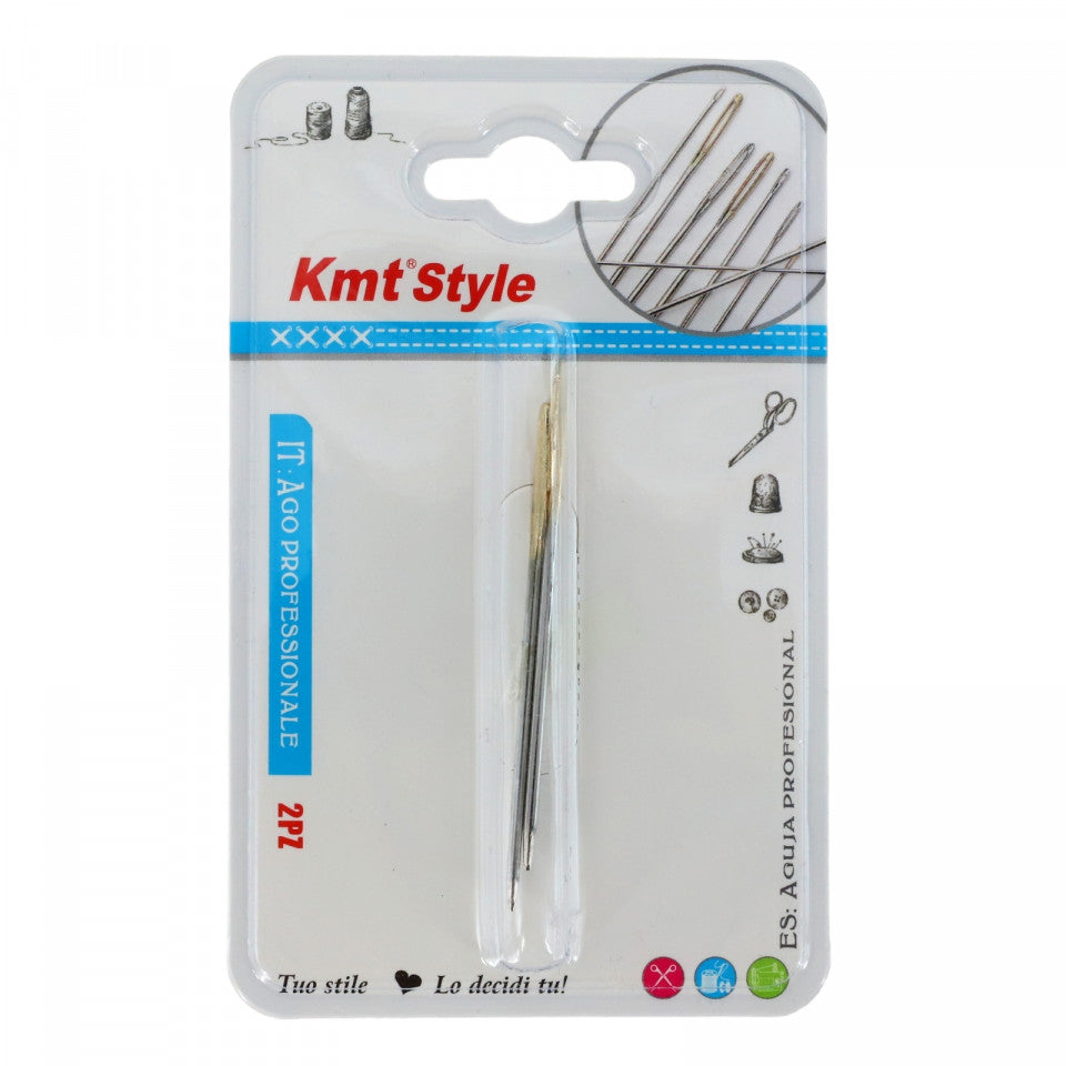 Set 2 Ace de cusut profesionae, Pentru covor, Groase, NO67, 7 cm, Argintiu