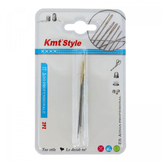 Set 2 Ace de cusut profesionae, Pentru covor, Groase, NO67, 7 cm, Argintiu