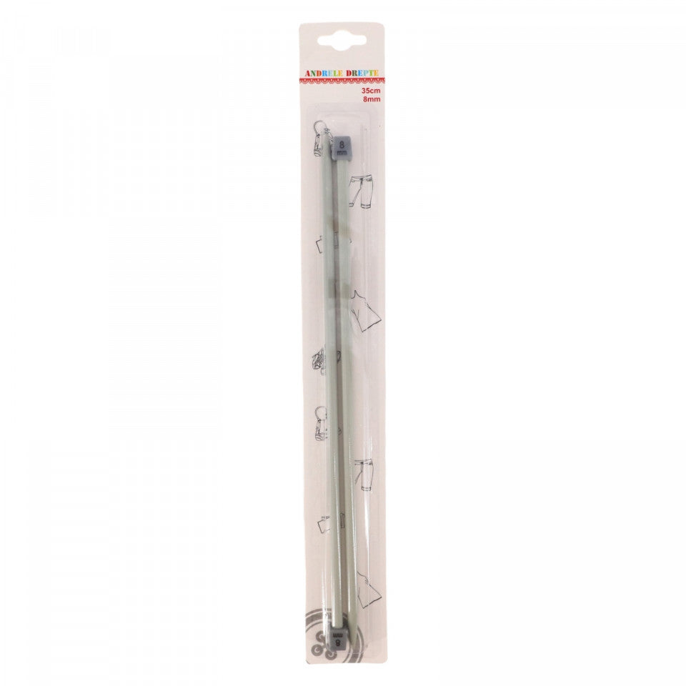 Set 2 Andrele drepte, NO554, 350 x 8 mm, Gri