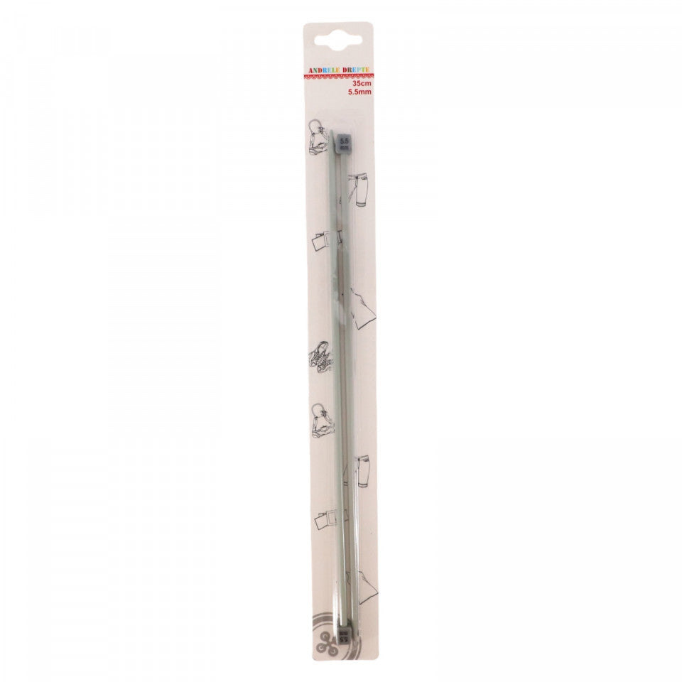Set 2 Andrele drepte, NO557, 350 x 5.5 mm, Gri