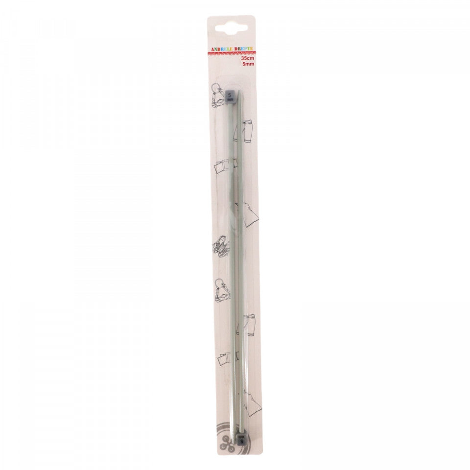 Set 2 Andrele drepte, NO558, 350 x 5 mm, Gri