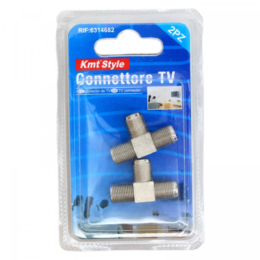 Set 2 buc, Adaptor TV mama, forma T, Argintiu