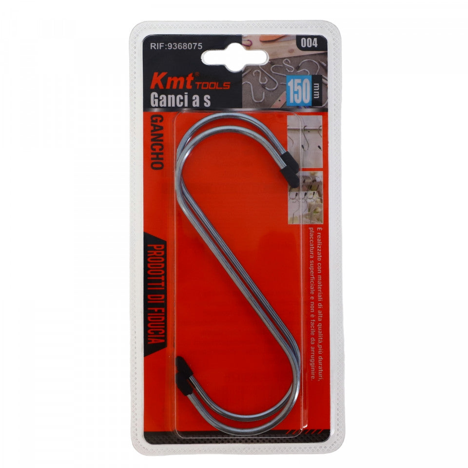 Set 2 buc, Carlige, Agatatori multifunctionale, Forma S, NO678, Otel, Sustinere 8 kg, 15 cm, Argintiu