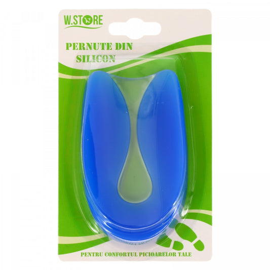Set 2 buc, Pernute cu gel pentru calcai, 11 x 6.5 cm, Albastru