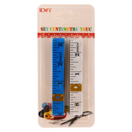 Set 2 bucati, Centimentru de croitorie, NO4324, 150 cm, Multicolor