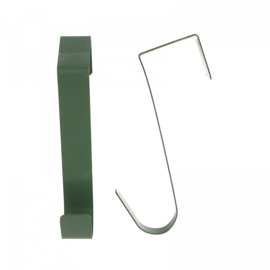 Set 2 bucati, Cuier pentru usa, din metal, sustinere 10 kg, 12 x 4 cm, Verde