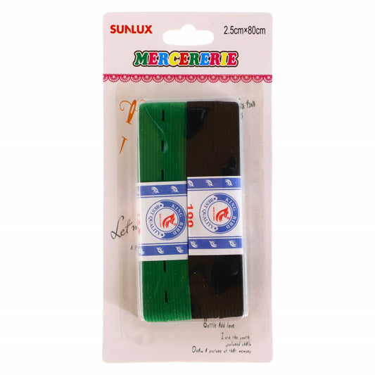 Set 2 bucati, Elastic de croitorie perforat,, NO336, 2.5 x 80 cm, Multicolor