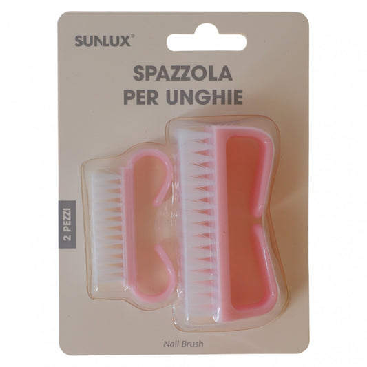 Set 2 bucati, Perii pentru unghii, praf, NO1267, 6.5 / 8.3 cm, Roz