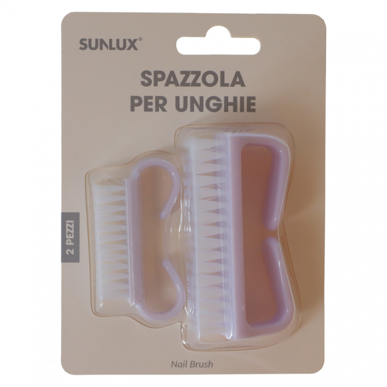 Set 2 bucati, Perii pentru unghii, praf, NO1268, 6.5 / 8.3 cm, Mov