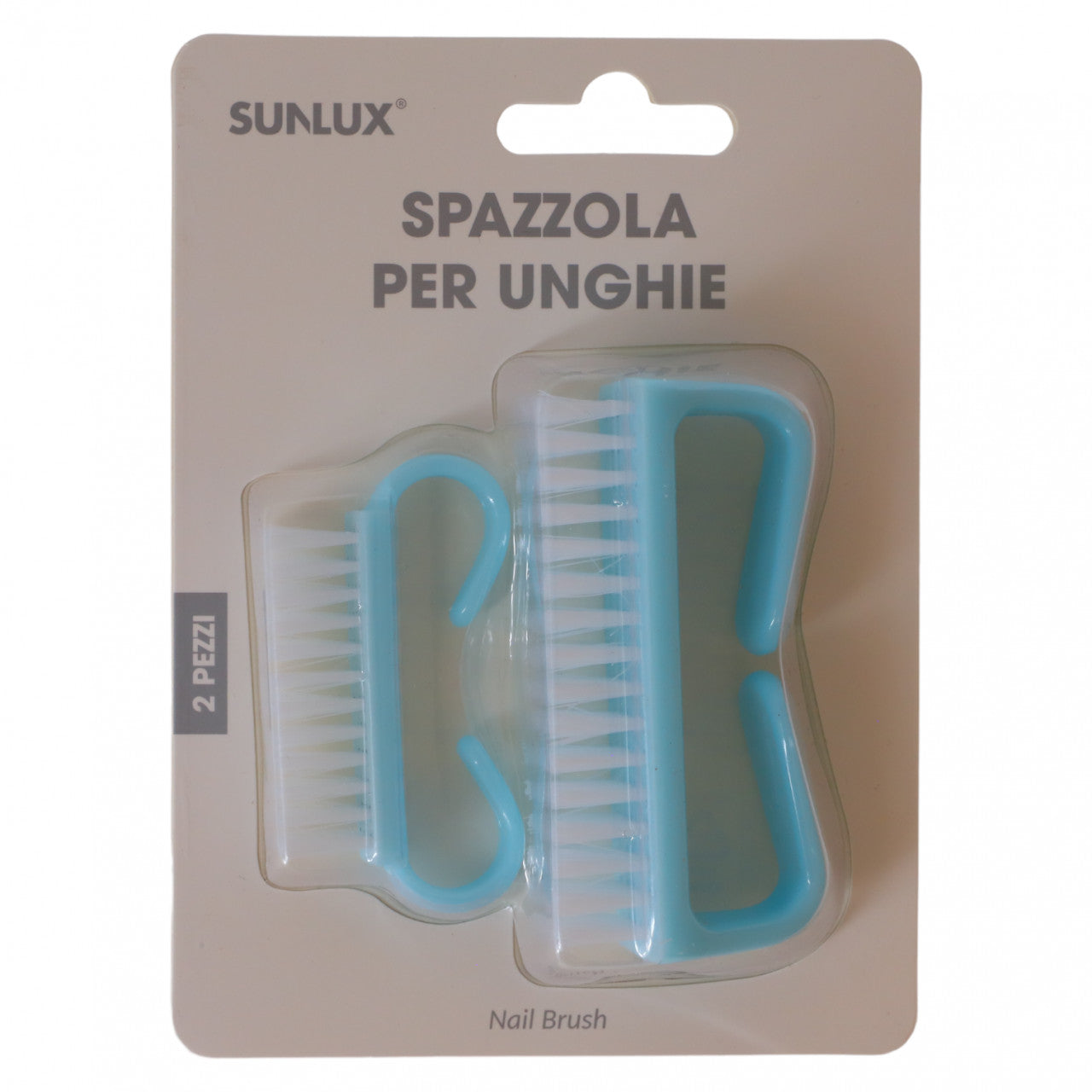 Set 2 bucati, Perii pentru unghii, praf, NO1269, 6.5 / 8.3 cm, Albastru