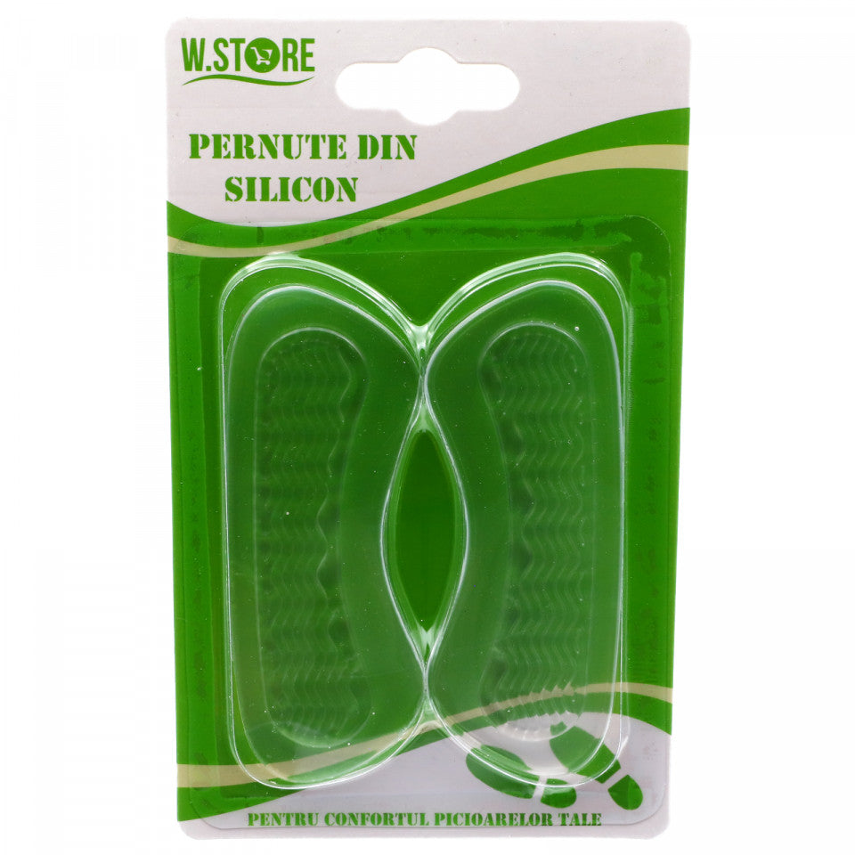 Set 2 bucati, Pernute din silicon pentru calcai superior, ortopedic, transparente