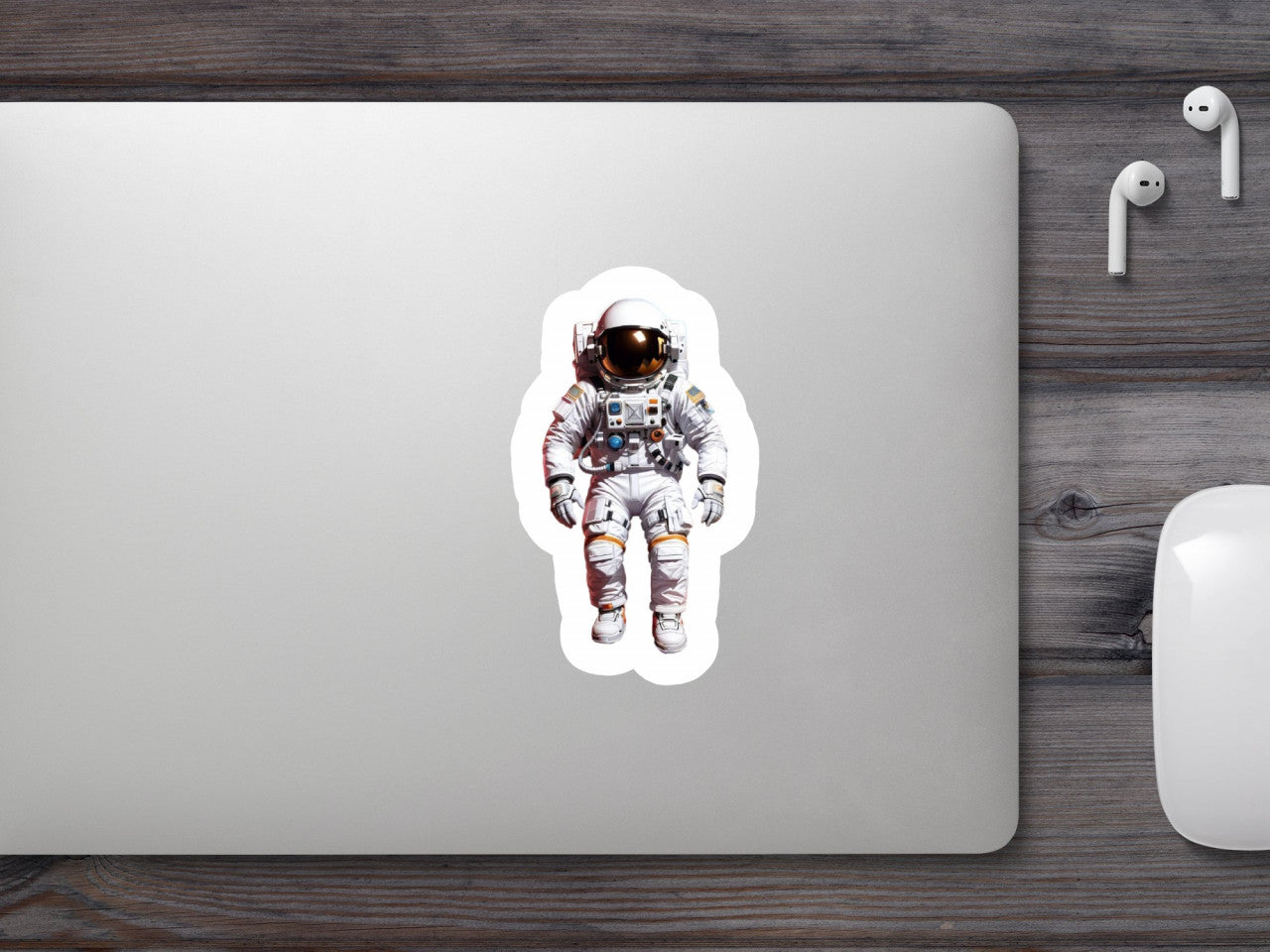 Set 2 bucati, Sticker decorativ, Astronaut, Rezistent la apa, NO6339, 16 cm, Multicolor