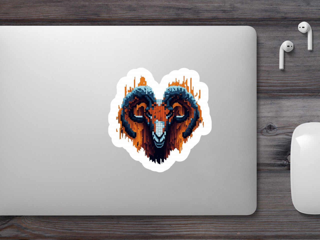 Set 2 bucati, Sticker decorativ, Berbec electronic, Rezistent la apa, NO6992, 16 cm, Multicolor