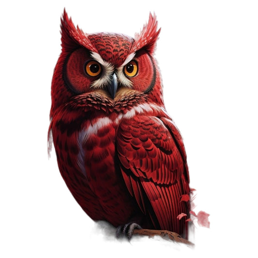 Set 2 bucati, Sticker decorativ, Bufnita ruginie, Rezistent la apa, NO6538, 16 cm, Multicolor