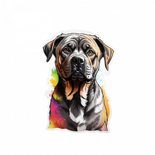 Set 2 bucati, Sticker decorativ, Cane corso, Rezistent la apa, NO5033, 16 cm, Multicolor