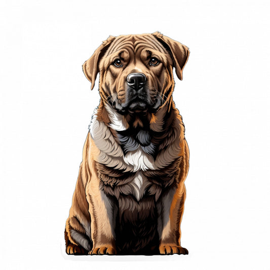 Set 2 bucati, Sticker decorativ, Cane corso, Rezistent la apa, NO5036, 16 cm, Multicolor