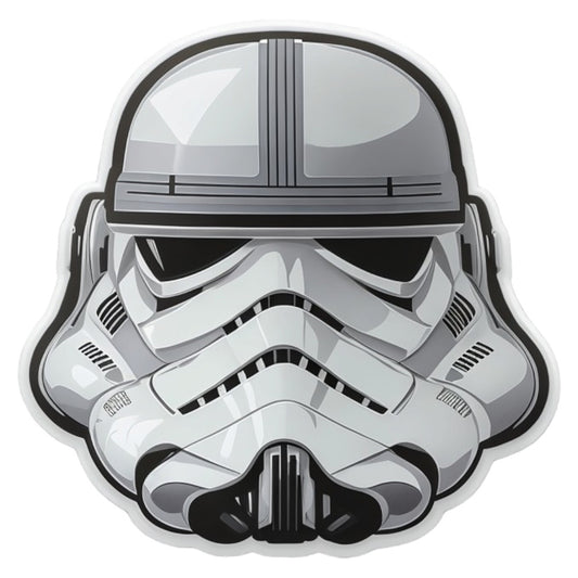 Set 2 bucati, Sticker decorativ, Casca Star Wars, Rezistent la apa, NO6891, 16 cm, Multicolor