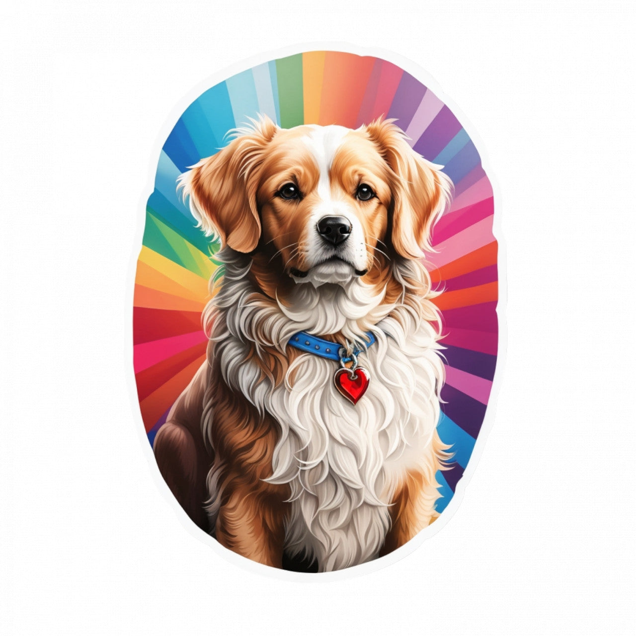 Set 2 bucati, Sticker decorativ, Catel brittany, Rezistent la apa, NO4982, 16 cm, Multicolor