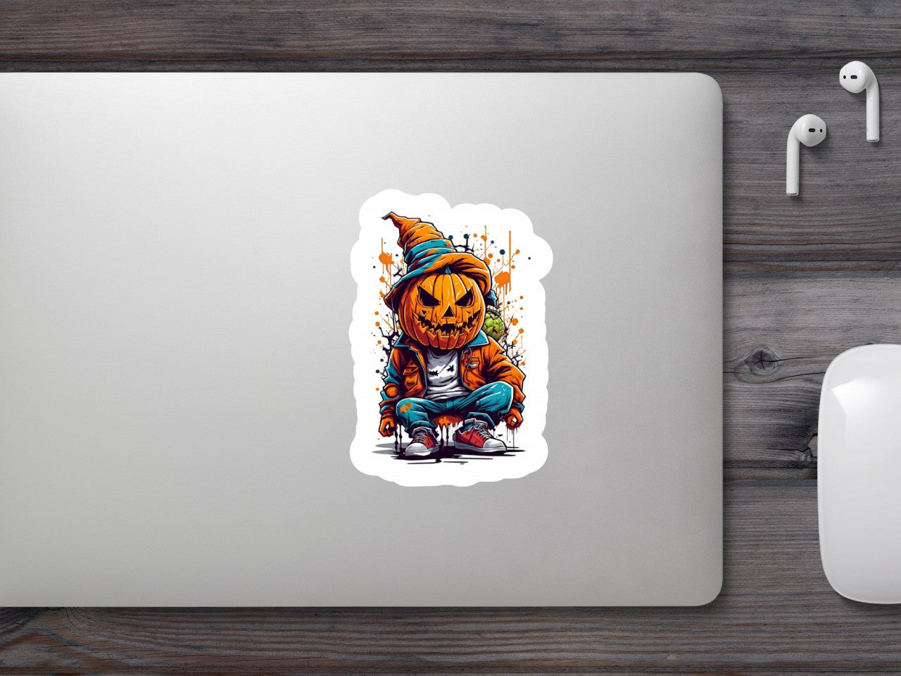Set 2 bucati, Sticker decorativ, Costum de haloween, Rezistent la apa, NO6639, 16 cm, Multicolor