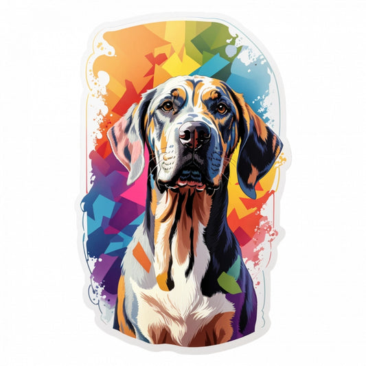 Set 2 bucati, Sticker decorativ, Dog german, Rezistent la apa, NO5350, 16 cm, Multicolor